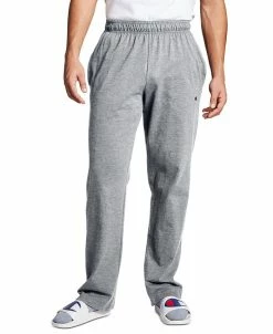Champion Men's Jersey Open-Bottom Pants