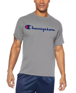 Champion Men's Big & Tall Script-Logo T-Shirt