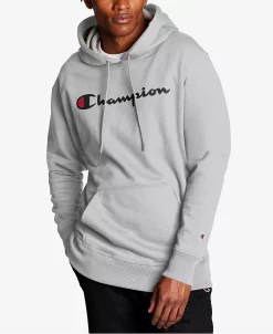 Champion Men's Script Logo Powerblend Hoodie