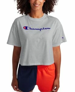 Champion Women's Logo Cropped T-Shirt