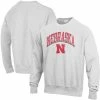Champion Men's Gray Nebraska Huskers Arch Over Logo Reverse Weave Pullover Sweatshirt