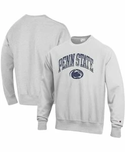 Champion Men's Gray Penn State Nittany Lions Arch Over Logo Reverse Weave Pullover Sweatshirt