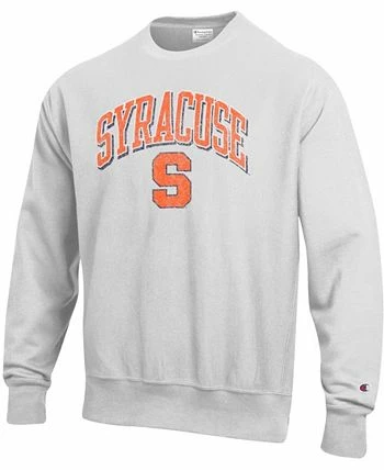 Champion Men's Gray Syracuse Orange Arch Over Logo Reverse Weave Pullover Sweatshirt - Image 3