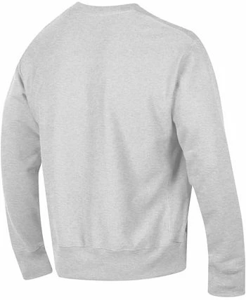 Champion Men's Gray Virginia Tech Hokies Arch Over Logo Reverse Weave Pullover Sweatshirt - Image 2