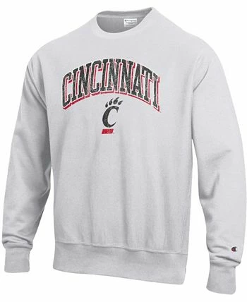 Champion Men's Gray Cincinnati Bearcats Arch Over Logo Reverse Weave Pullover Sweatshirt - Image 3