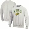 Champion Men's Gray NDSU Bison Arch Over Logo Reverse Weave Pullover Sweatshirt