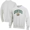 Champion Men's Gray Ohio Bobcats Arch Over Logo Reverse Weave Pullover Sweatshirt