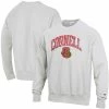 Champion Men's Gray Cornell Big Red Arch Over Logo Reverse Weave Pullover Sweatshirt