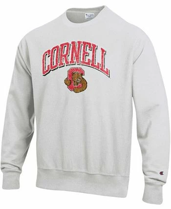 Champion Men's Gray Cornell Big Red Arch Over Logo Reverse Weave Pullover Sweatshirt - Image 3