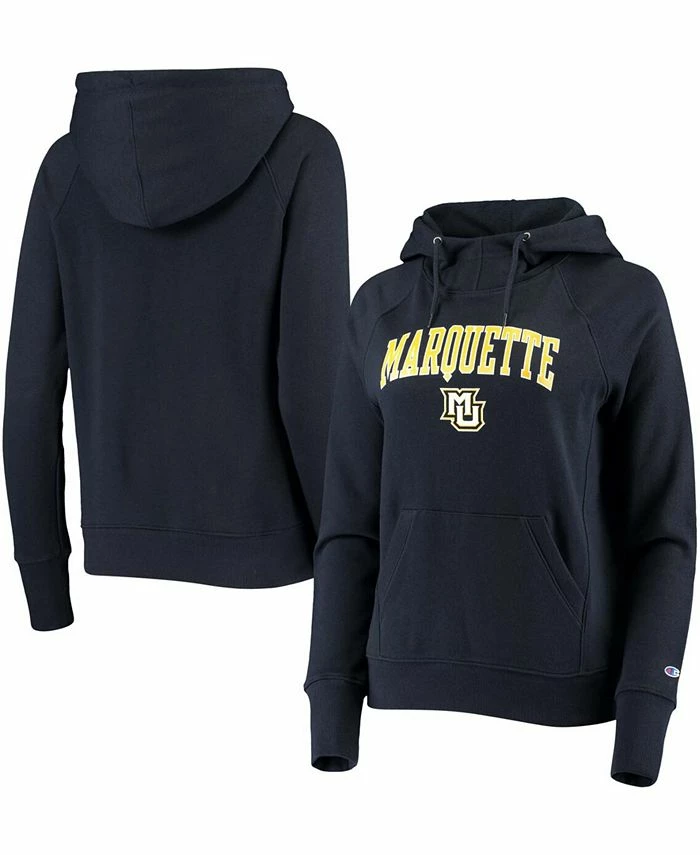 Champion Women's Navy Marquette Golden Eagles Arch Team Logo Pullover Hoodie