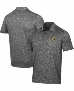 Champion Men's Charcoal Oregon Ducks Micro Mesh Space-Dye Polo Shirt