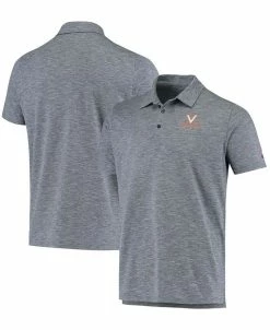 Champion Men's Navy Virginia Cavaliers Micro Mesh Space-Dye Polo Shirt