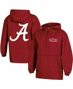 Champion Women's Crimson Alabama Crimson Tide Packable Half-Zip Light Rain Jacket