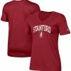 Champion Women's Cardinal Stanford Cardinal University Arch Logo V-Neck T-shirt