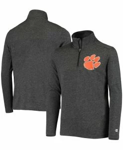 Champion Youth Boys Black Clemson Tigers Field Day Quarter-Zip Jacket