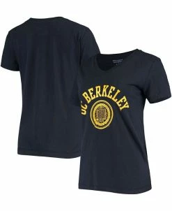 Champion Women's Navy Cal Bears University College Seal V-Neck T-shirt