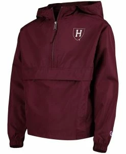 Champion Youth Crimson Harvard Crimson Pack And Go Windbreaker Jacket