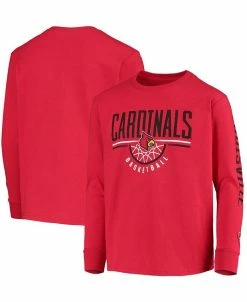 Champion Youth Red Louisville Cardinals Basketball Long Sleeve T-shirt