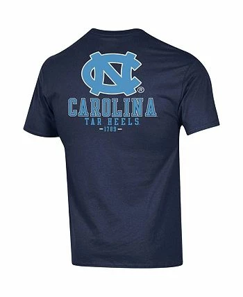 Champion Men's Navy North Carolina Tar Heels Stack 2-Hit T-shirt - Image 2
