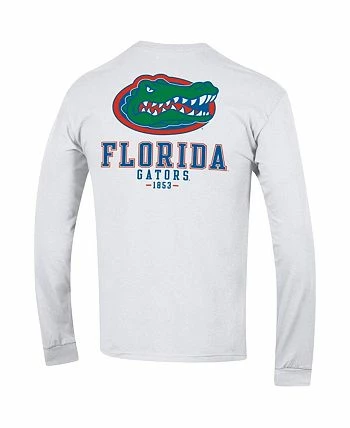 Champion Men's White Florida Gators Team Stack Long Sleeve T-shirt - Image 2