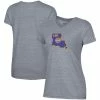 Champion Women's Gray LSU Tigers Vault Logo V-Neck T-shirt