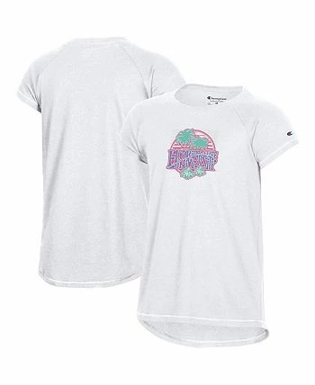Champion Girls Youth White Florida State Seminoles Beach Club Raglan T-shirt - Image 2