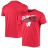 Champion Men's Red Wisconsin Badgers Wordmark Slash T-shirt