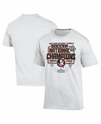 Men's White Florida State Seminoles 2021 NCAA Women's Soccer National Champions Locker Room T-shirt - Image 2