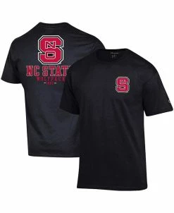 Champion Men's Black NC State Wolfpack Stack 2-Hit T-shirt