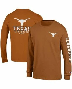 Champion Men's Texas Orange Texas Longhorns Team Stack Long Sleeve T-shirt