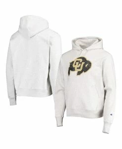 Champion Men's Heathered Gray Colorado Buffaloes Team Vault Logo Reverse Weave Pullover Hoodie