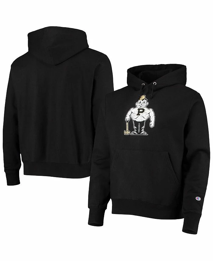 Champion Men's Black Purdue Boilermakers Vault Logo Reverse Weave Pullover Hoodie
