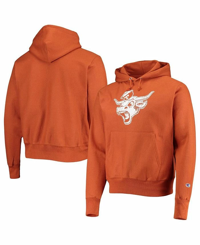 Champion Men's Texas Orange Texas Longhorns Vault Logo Reverse Weave Pullover Hoodie