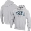 Champion Men's Heathered Gray Virginia Cavaliers Team Arch Reverse Weave Pullover Hoodie