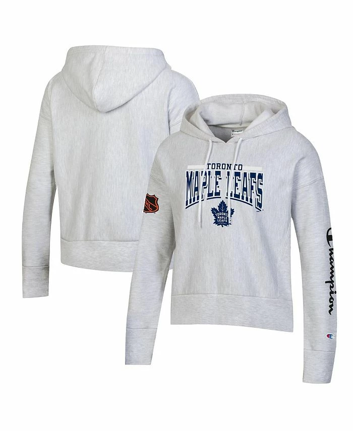 Champion Women's Heathered Gray Toronto Maple Leafs Reverse Weave Pullover Hoodie