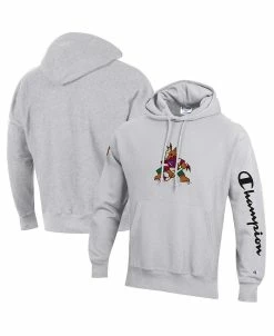 Champion Men's Heathered Gray Arizona Coyotes Reverse Weave Pullover Hoodie