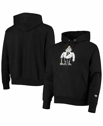 Champion Men's Black Purdue Boilermakers Vault Logo Reverse Weave Pullover Hoodie - Image 2