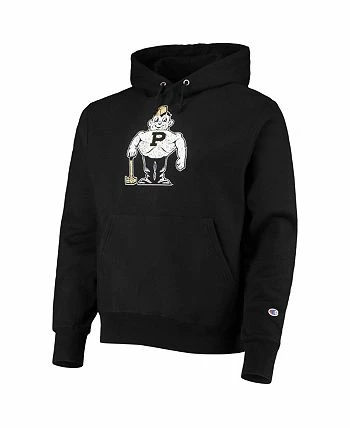 Champion Men's Black Purdue Boilermakers Vault Logo Reverse Weave Pullover Hoodie - Image 3