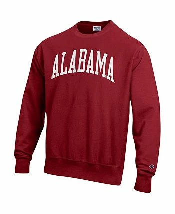 Champion Men's Crimson Alabama Crimson Tide Arch Reverse Weave Pullover Sweatshirt - Image 3