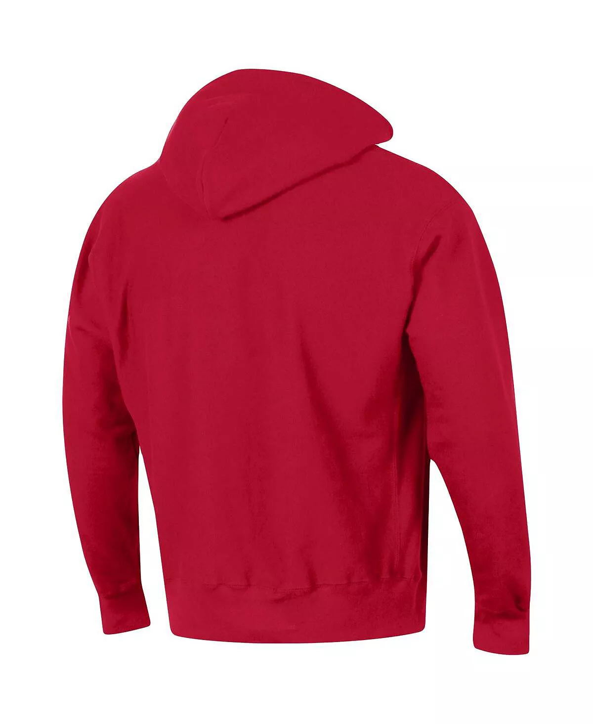 Champion Men's Red Wisconsin Badgers Team Arch Reverse Weave Pullover Hoodie - Image 4