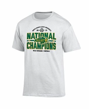Men's White NDSU Bison 2021 FCS Football National Champions Locker Room T-shirt - Image 3