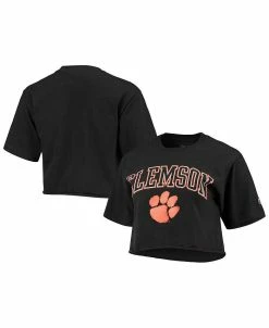 Champion Women's Black Clemson Tigers Cropped Boyfriend T-shirt
