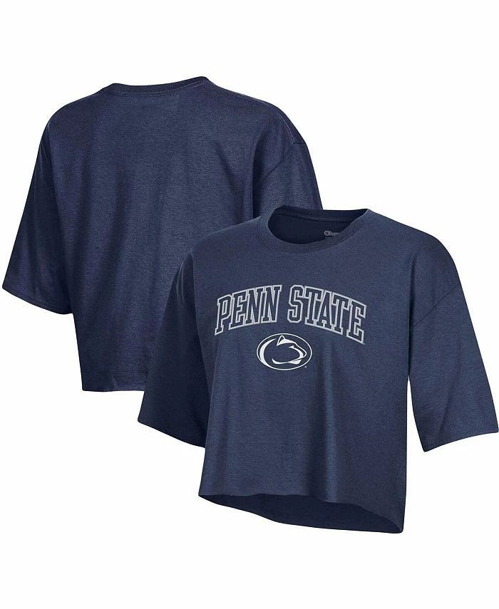 Champion Women's Navy Penn State Nittany Lions Cropped Boyfriend T-shirt