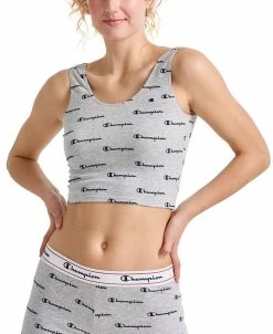 Champion Logo-Print Cotton Stretch Crop Top CH51AS
