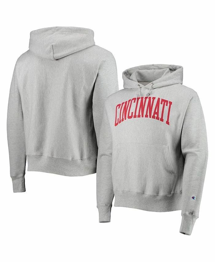 Champion Men's Heathered Gray Cincinnati Bearcats Cincy Arch Pullover Hoodie