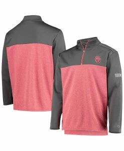 Champion Men's Crimson Oklahoma Sooners Gameday Quarter-Zip Jacket