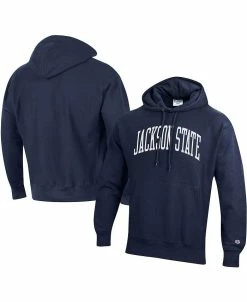 Champion Men's Navy Jackson State Tigers Tall Arch Pullover Hoodie