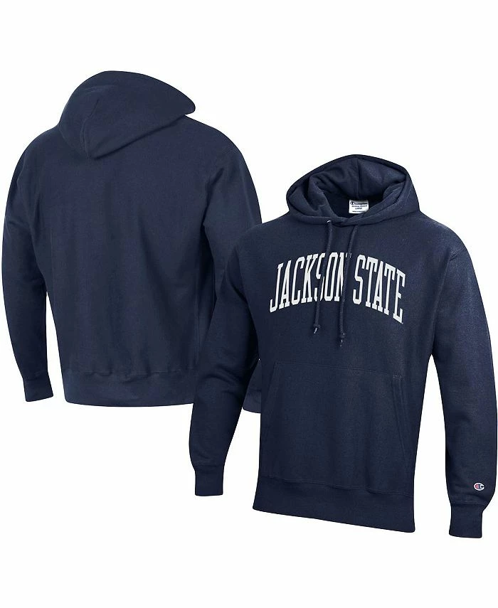 Champion Men's Navy Jackson State Tigers Tall Arch Pullover Hoodie