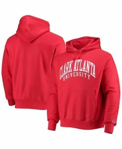 Champion Men's Red Clark Atlanta University Panthers Tall Arch Pullover Hoodie