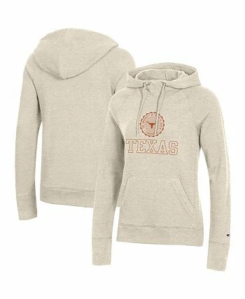 Champion Women's Heathered Oatmeal Texas Longhorns College Seal Pullover Hoodie - Image 2